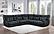 Hewitt Leather Upholstered Power Reclining Sectional Black by Coaster
