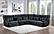 Hewitt Leather Upholstered Power Reclining Sectional Black by Coaster