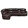 Sycamore Upholstered Power Reclining Sectional Sofa Dark Brown by Coaster