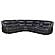 Sycamore Upholstered Power Reclining Sectional Sofa Dark Grey by Coaster