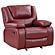 Camila Upholstered Glider Recliner Chair Red Faux Leather by Coaster