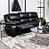 Camila Upholstered Motion Reclining Sofa Black by Coaster