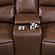 Greenfield Upholstered Power Reclining Loveseat w/Console Saddle Brown by Coaster