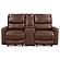 Greenfield Upholstered Power Reclining Loveseat w/Console Saddle Brown by Coaster