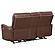 Greenfield Upholstered Power Reclining Loveseat w/Console Saddle Brown by Coaster