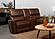 Greenfield Upholstered Power Reclining Loveseat w/Console Saddle Brown by Coaster