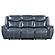 Sloane Upholstered Motion Reclining Sofa w/Drop Down Table Blue by Coaster
