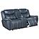 Sloane Upholstered Motion Reclining Loveseat w/Console Blue by Coaster