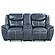 Sloane Upholstered Motion Reclining Loveseat w/Console Blue by Coaster