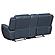 Sloane Upholstered Motion Reclining Loveseat w/Console Blue by Coaster