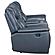 Sloane Upholstered Motion Reclining Loveseat w/Console Blue by Coaster