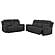 Brentwood 2-piece Upholstered Reclining Sofa Set Charcoal by Coaster