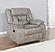 Greer Upholstered Tufted Back Glider Recliner Light by Coaster