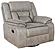 Greer Upholstered Tufted Back Glider Recliner Light by Coaster