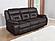 Greer Upholstered Tufted Back Motion Sofa Dark by Coaster