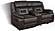Greer Upholstered Tufted Back Glider Loveseat Dark by Coaster