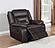 Greer Upholstered Tufted Back Glider Recliner Dark by Coaster