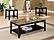 Flores 3-piece Occasional Table Set with Shelf Cappuccino by Coaster
