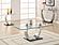 Pruitt Glass Top End Table Clear and Satin by Coaster