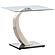 Pruitt Glass Top End Table Clear and Satin by Coaster