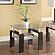 Dyer Tempered Glass End Table with Shelf Black by Coaster