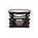 Laney Coffee Table Deep Merlot and Clear by Coaster