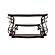 Laney Sofa Table Deep Merlot and Clear by Coaster