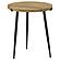 Pilar Round Solid Wood Top End Table Natural and Black by Coaster