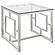 Merced Square Tempered Glass Top End Table Nickel by Coaster