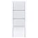 Jude 3-shelf Media Tower w/Storage Cabinet White High Gloss by Coaster