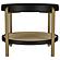 Arini Round End Side Table w/Storage Shelf Black by Coaster