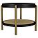 Arini Round End Side Table w/Storage Shelf Black by Coaster