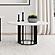 Haven Round Genuine White Marble Top Coffee Table Black by Coaster