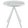 Briggs Round Marble Printed Glass Top End Side Table White by Coaster