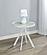 Briggs Round Marble Printed Glass Top End Side Table White by Coaster