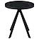 Briggs Round Marble Printed Glass Top End Table Black by Coaster
