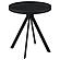 Briggs Round Marble Printed Glass Top End Table Black by Coaster