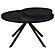 Briggs Round Marble Printed Glass Top Coffee Table Black by Coaster