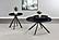 Briggs Round Marble Printed Glass Top Coffee Table Black by Coaster