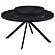 Briggs Round Marble Printed Glass Top Coffee Table Black by Coaster