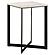 Tobin Square Marble Top End Table White and Black by Coaster