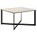 Tobin Square Marble Top Coffee Table White and Black by Coaster