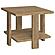 Dawn Square Engineered Wood End Table With Shelf Mango by Coaster
