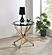Brooke Round Glass Top Side End Table Metal Base Brass by Coaster