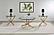 Brooke Round Glass Top Side End Table Metal Base Brass by Coaster