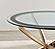Brooke Round Glass Top Coffee Table Metal Base Brass by Coaster