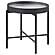 Ozella Round End Side Table w/Recessed Top Sandy Black by Coaster