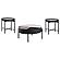 Ozella 3-piece Round Coffee and End Table Set Sandy Black by Coaster