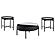 Ozella 3-piece Round Coffee and End Table Set Sandy Black by Coaster