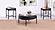 Ozella 3-piece Round Coffee and End Table Set Sandy Black by Coaster